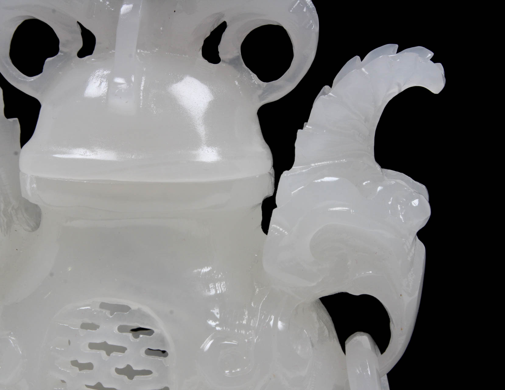 Hand-Carved Chinese Bowenite Incense Burner