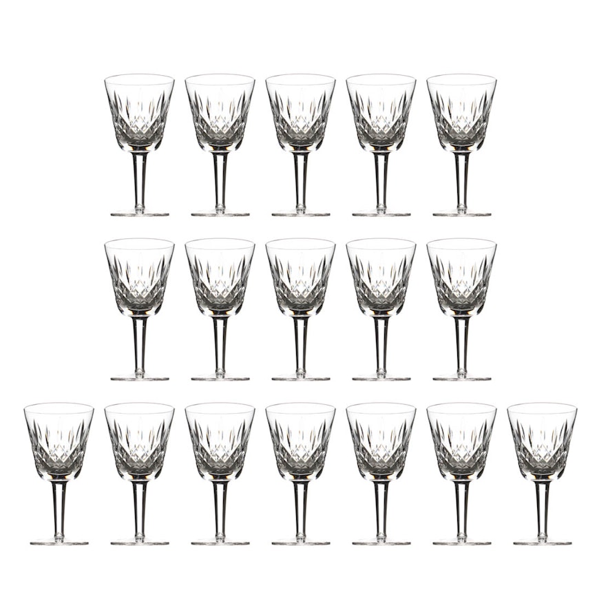 Waterford Crystal "Lismore" Claret Wine Glasses