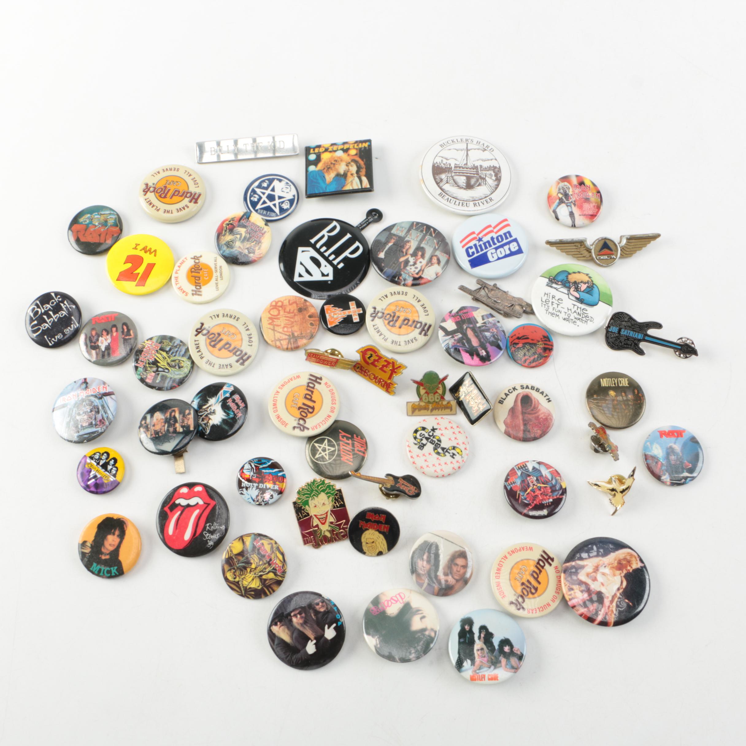 '80s Rock, Metal Band and Other Pins