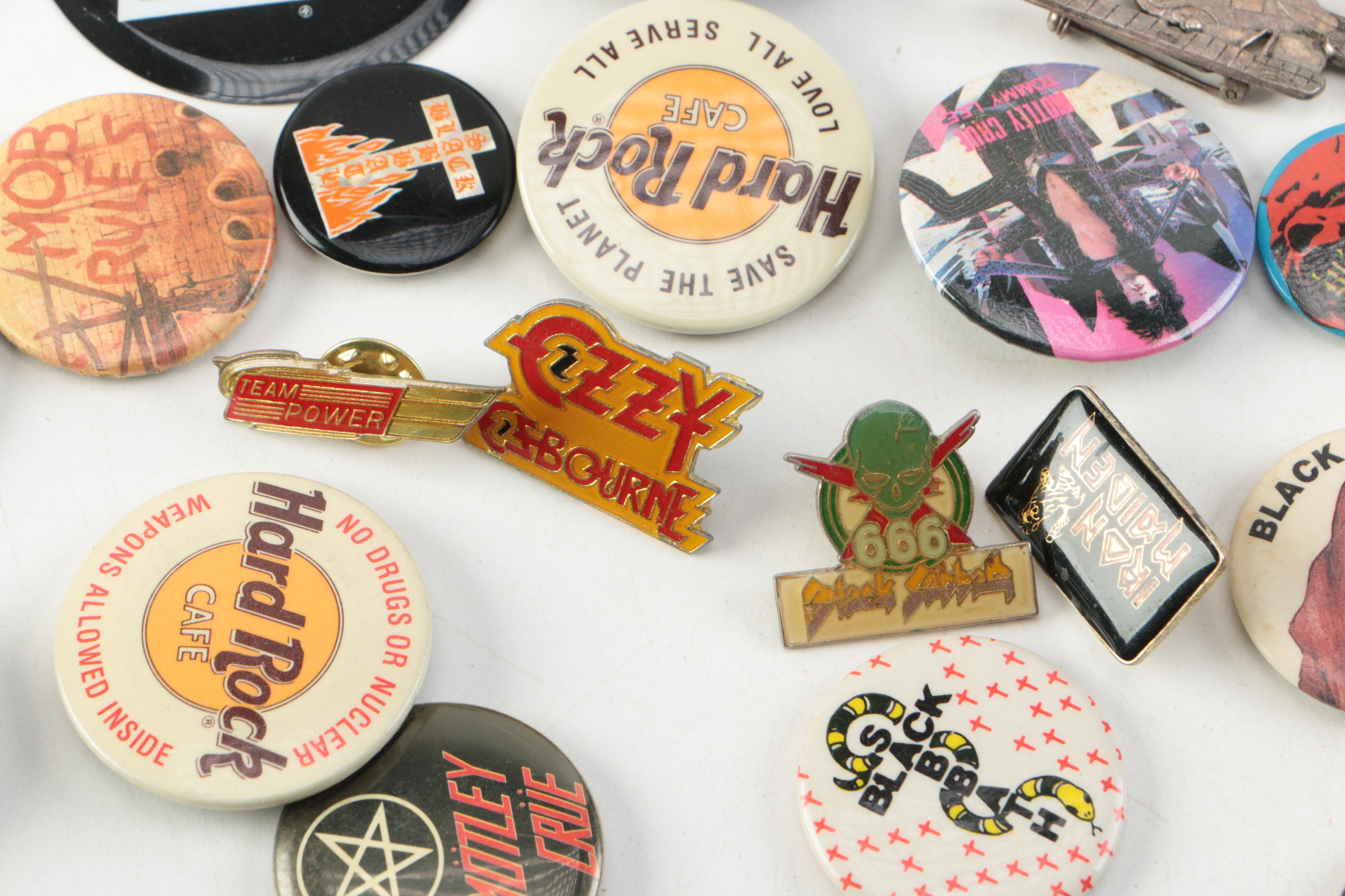 '80s Rock, Metal Band and Other Pins