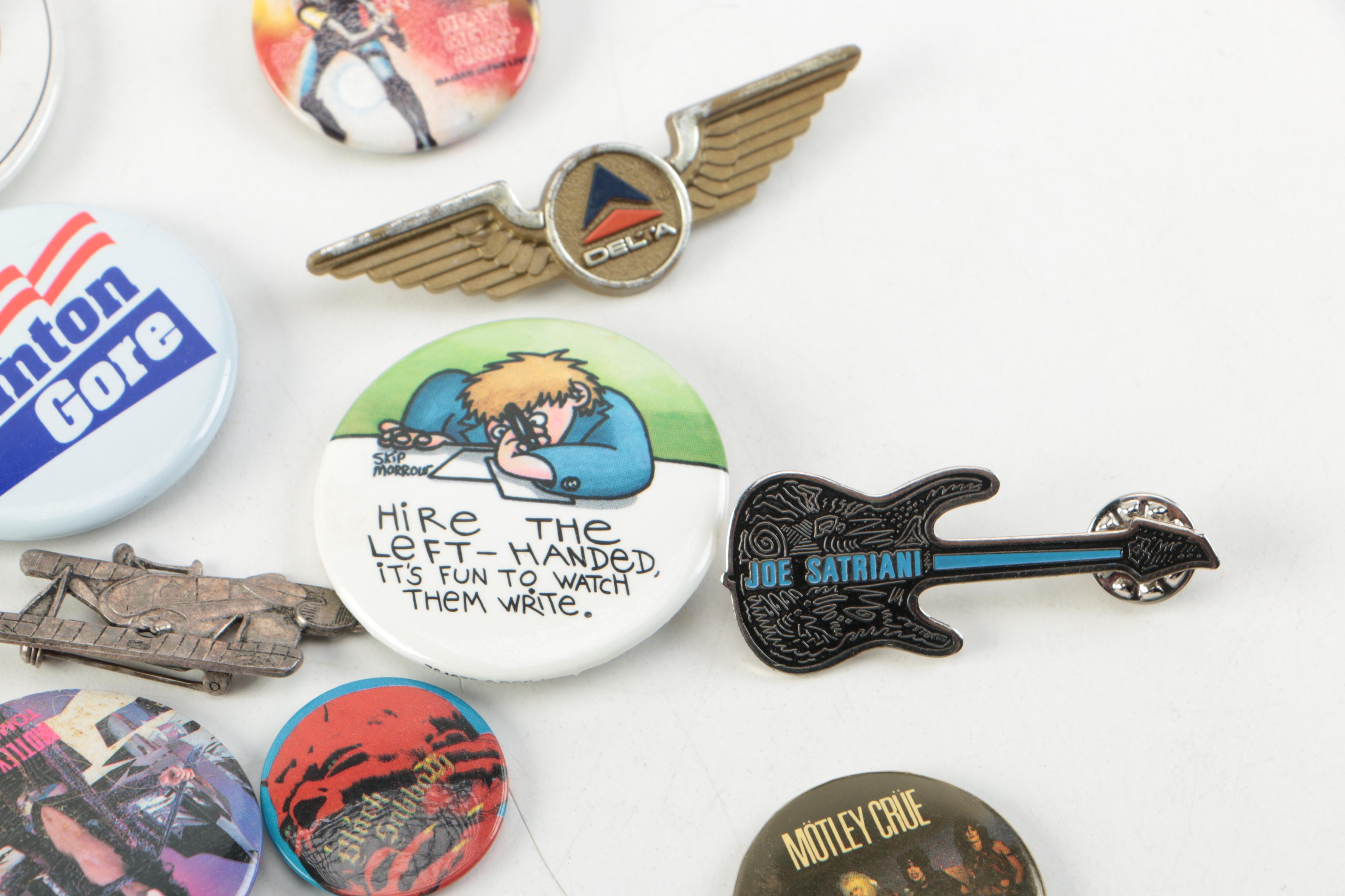 '80s Rock, Metal Band and Other Pins