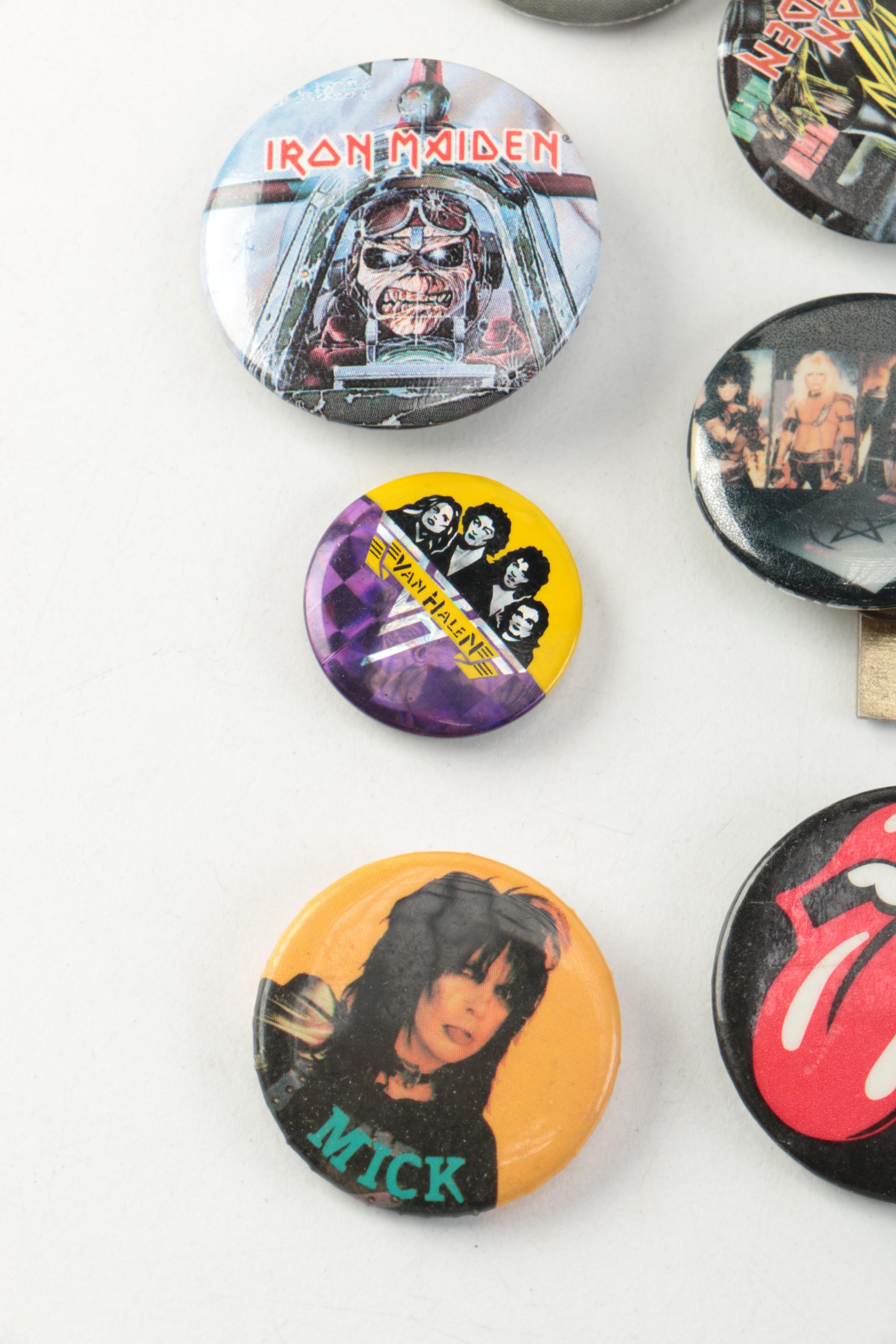 '80s Rock, Metal Band and Other Pins