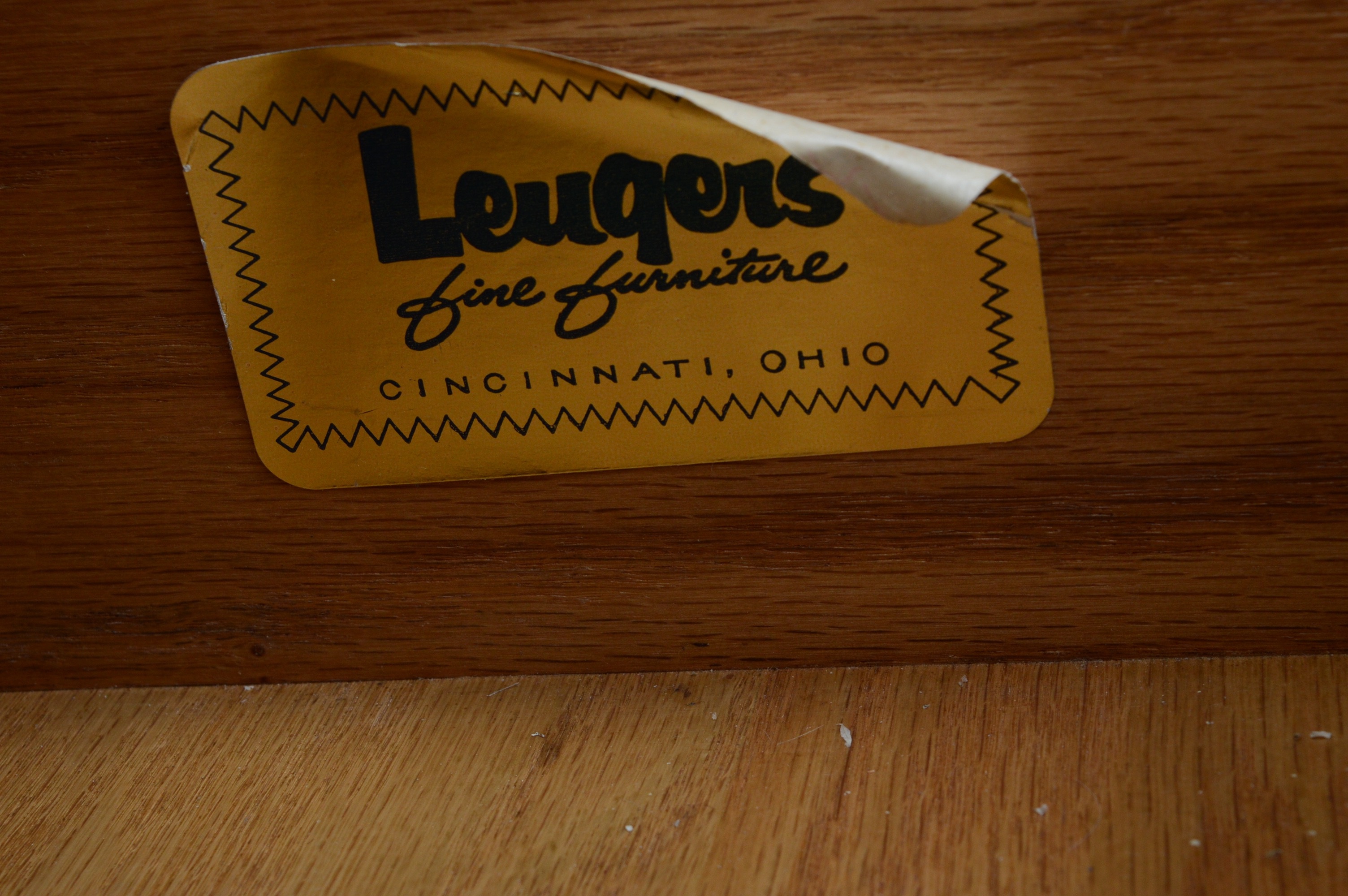 Ethan Allen Three Drawer Oak Stand