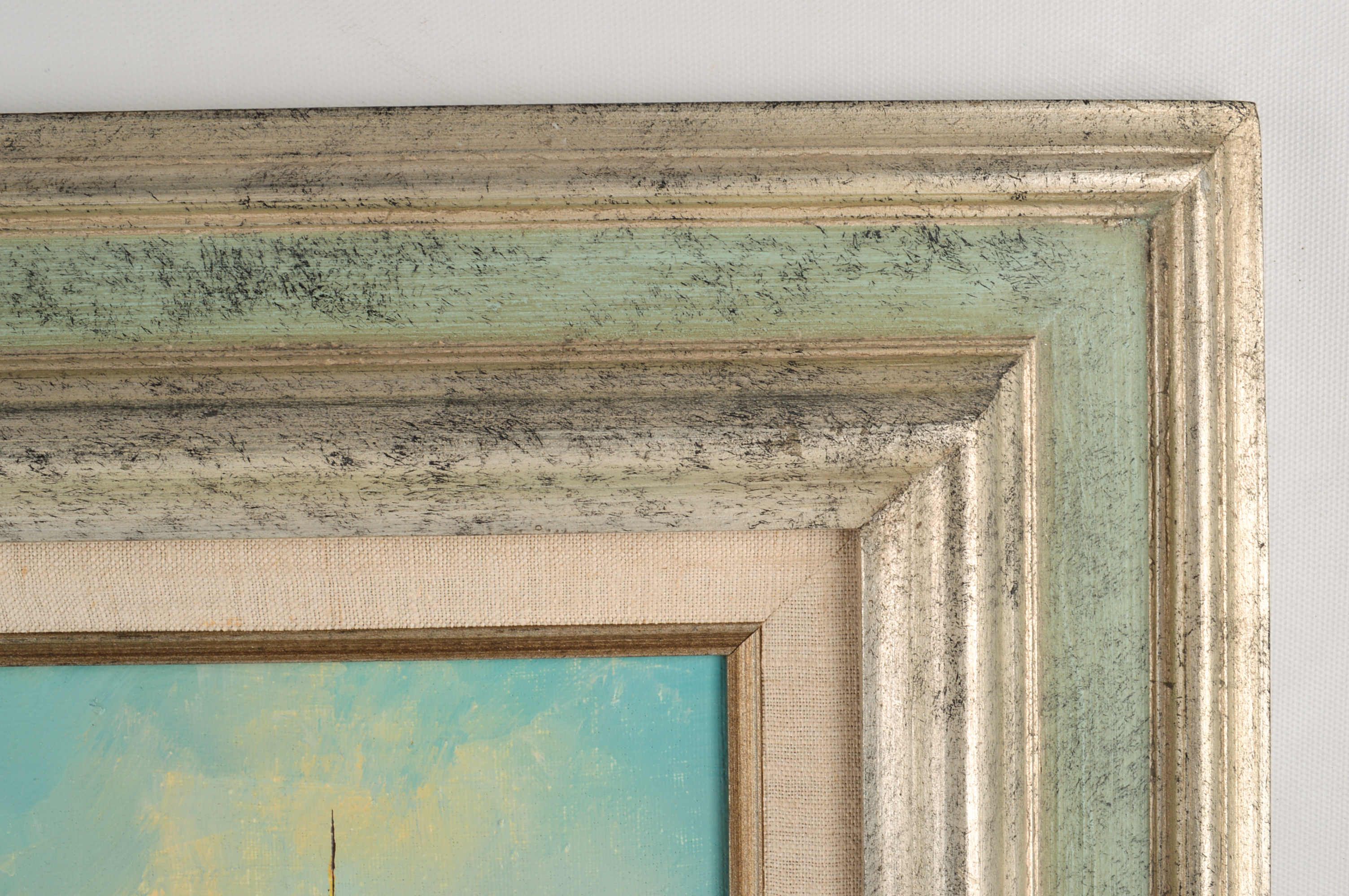 R. Thrower Original Oil on Canvas Seascape Painting