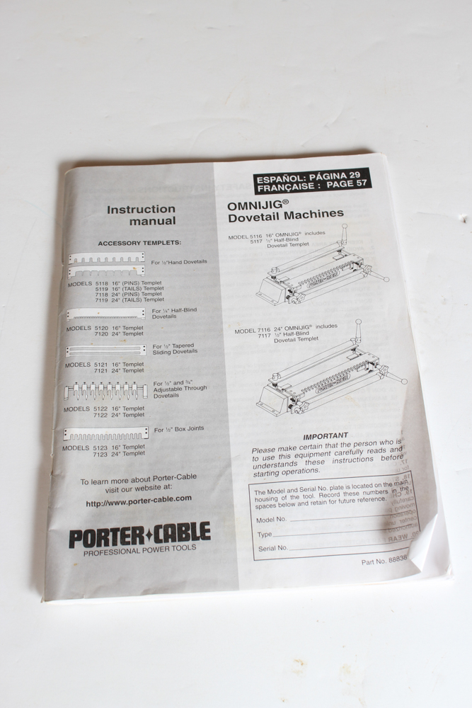 Porter-Cable Model 7116 "OmniJig"