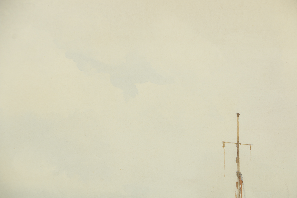 Francis S. Leke Watercolor Painting on Paper Marine Scene