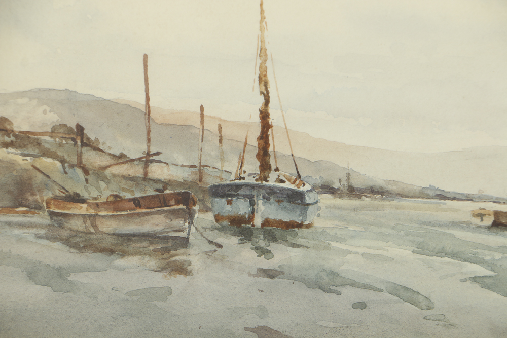 Francis S. Leke Watercolor Painting on Paper Marine Scene