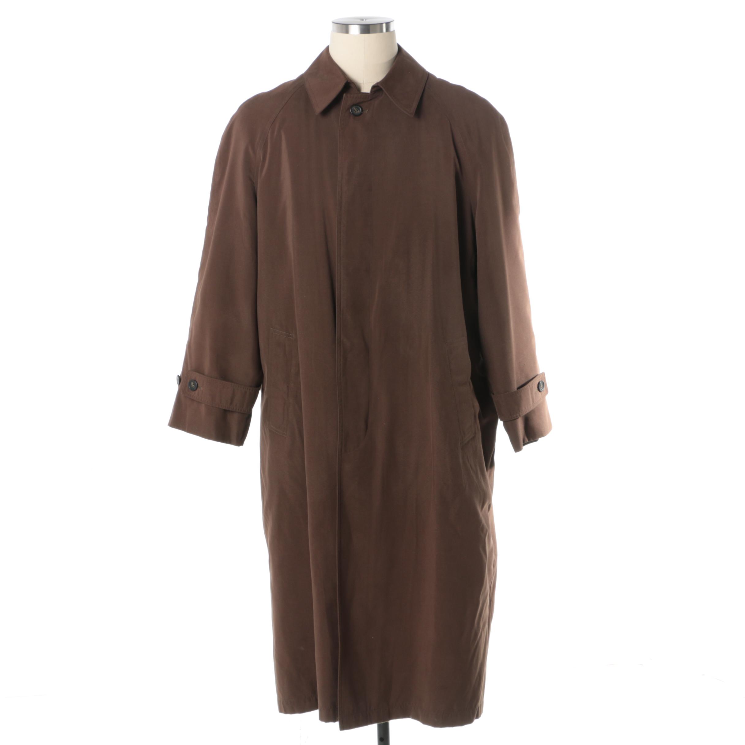 Men's Chaps Ralph Lauren Brown Overcoat