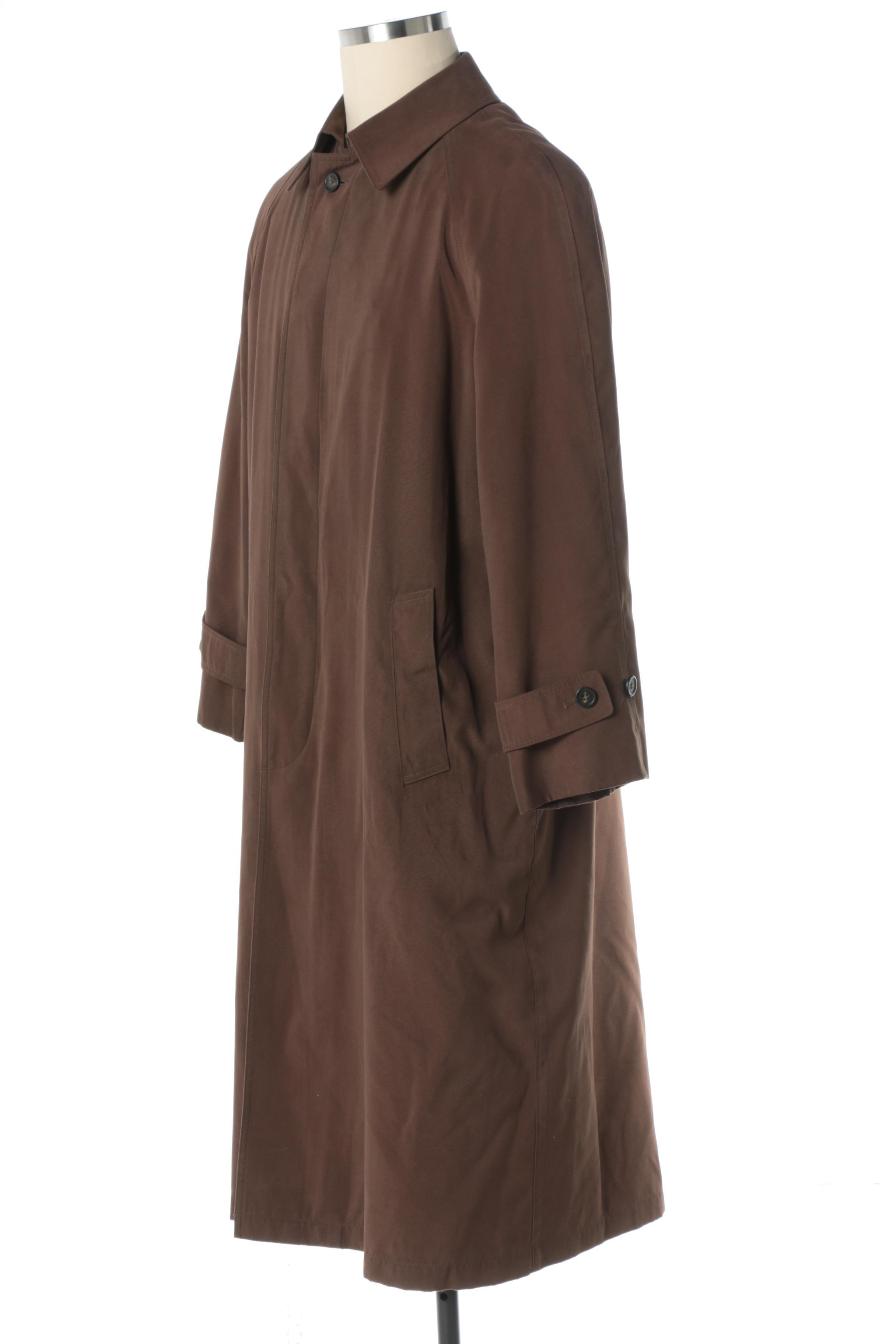 Men's Chaps Ralph Lauren Brown Overcoat