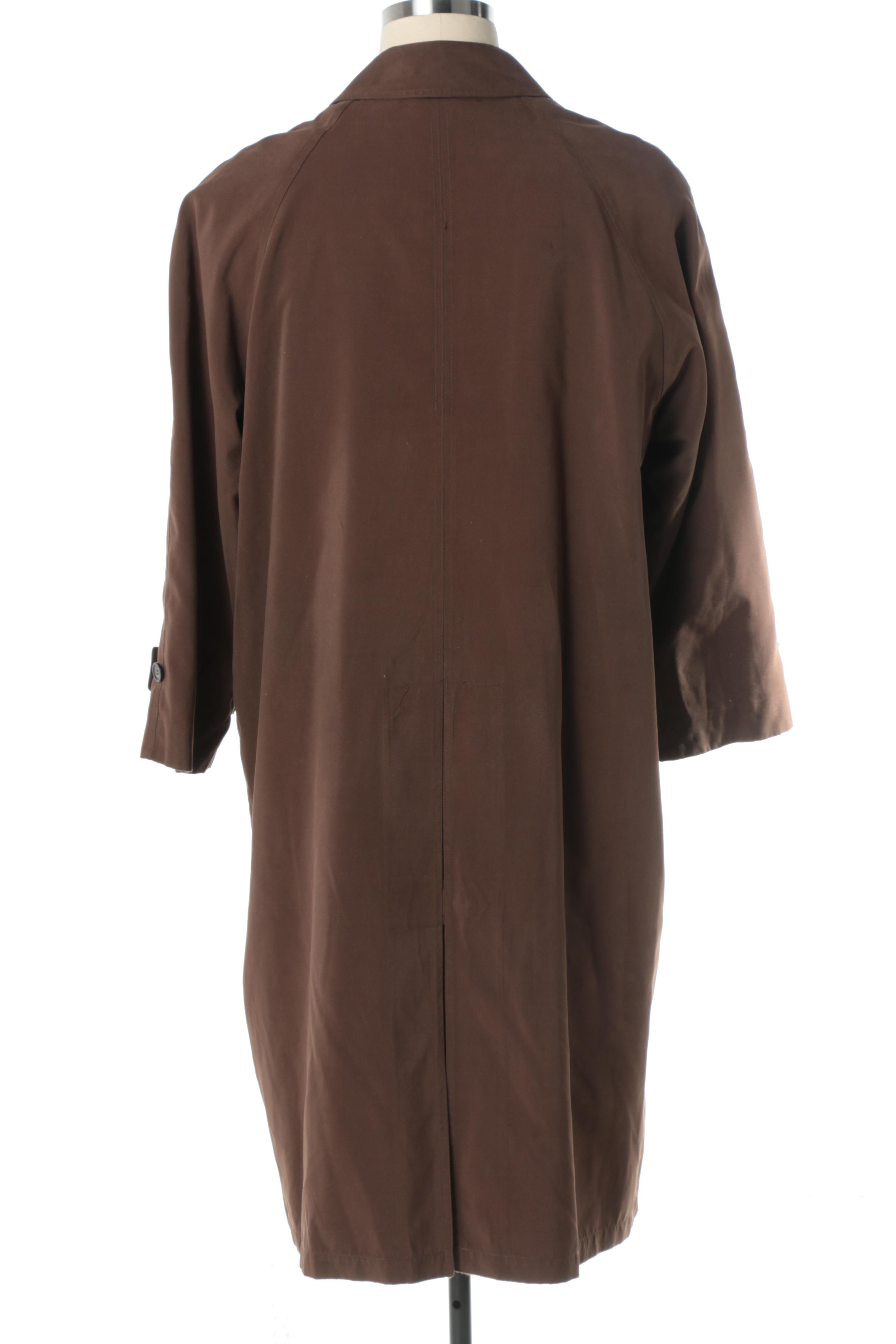 Men's Chaps Ralph Lauren Brown Overcoat