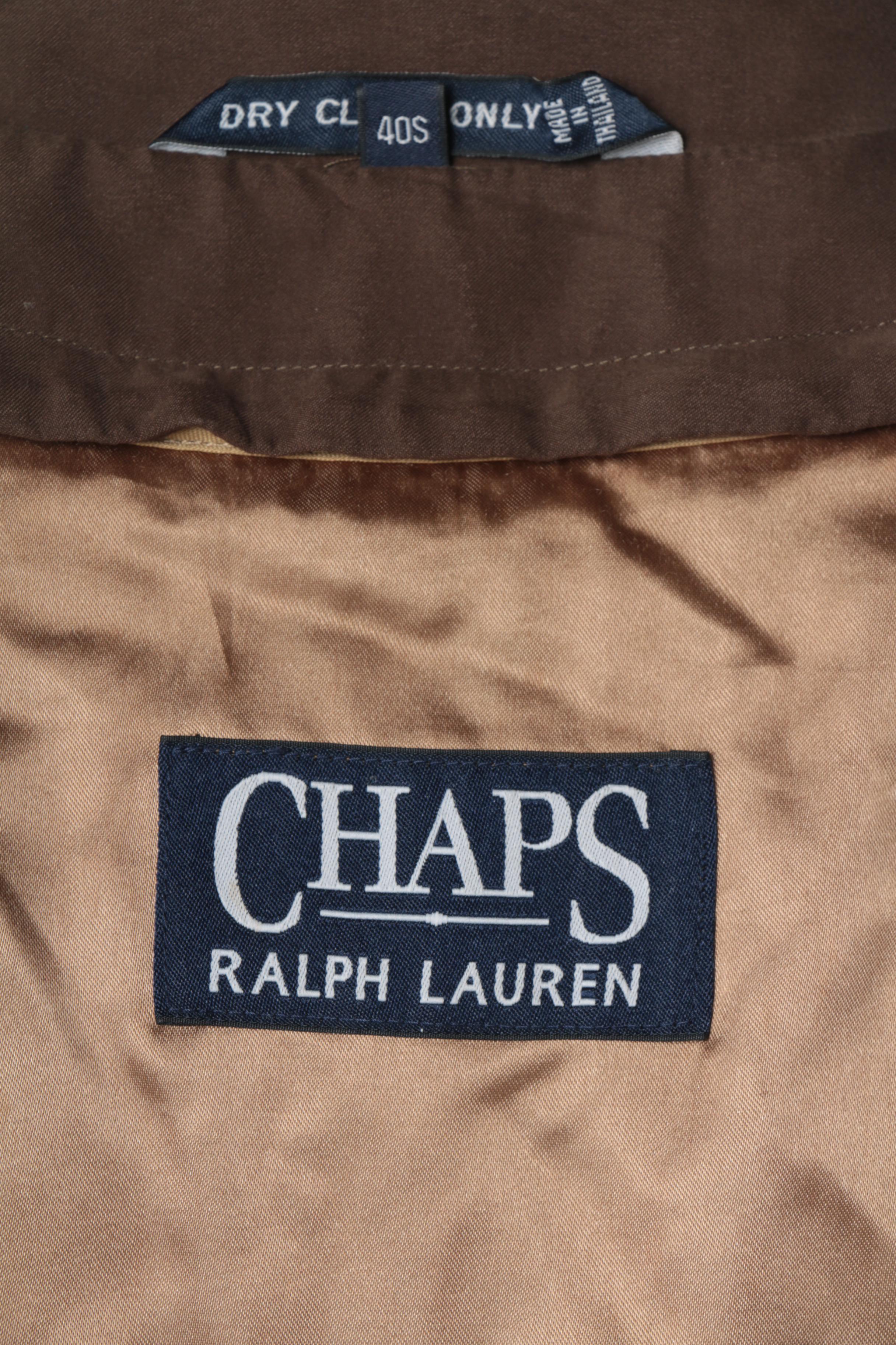 Men's Chaps Ralph Lauren Brown Overcoat