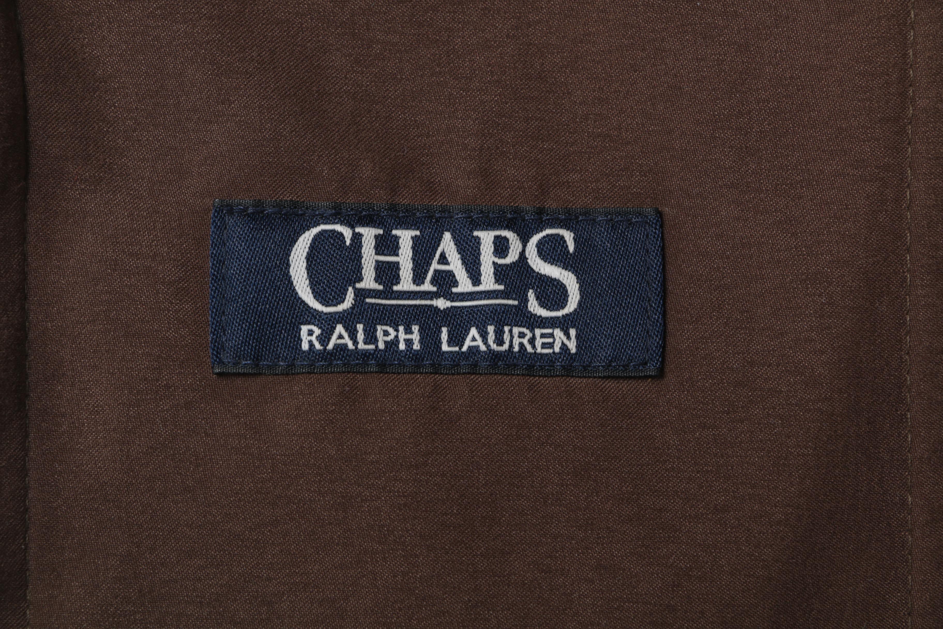 Men's Chaps Ralph Lauren Brown Overcoat