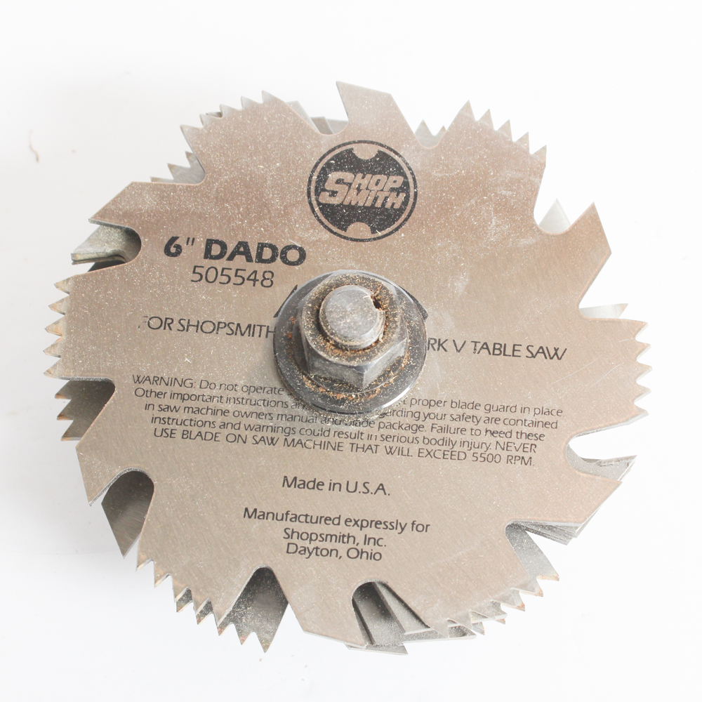 ShopSmith Mark 5 Six Inch Dado Blade Set and Arbor