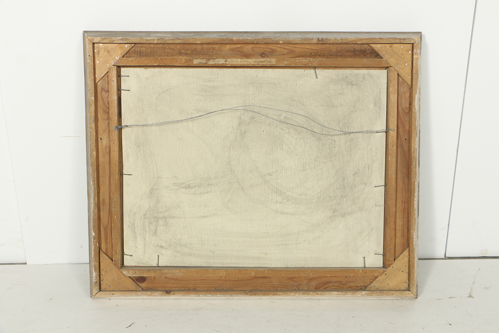 Rene Toussaint Oil Painting on Board of European School Scene