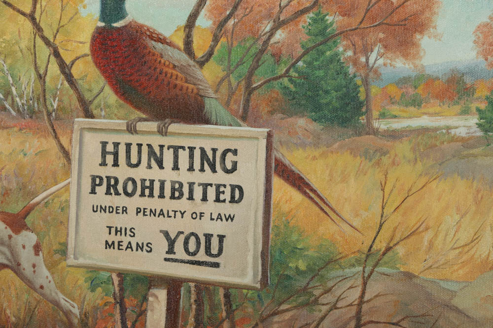 Griffith Foxley Oil Painting on Canvas Hunting Scene