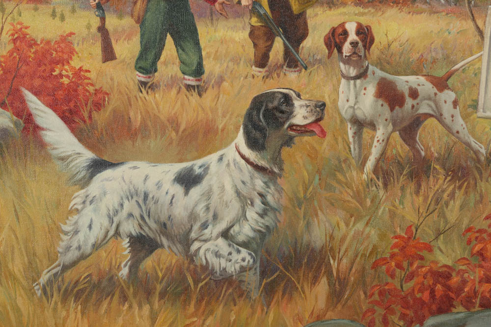 Griffith Foxley Oil Painting on Canvas Hunting Scene