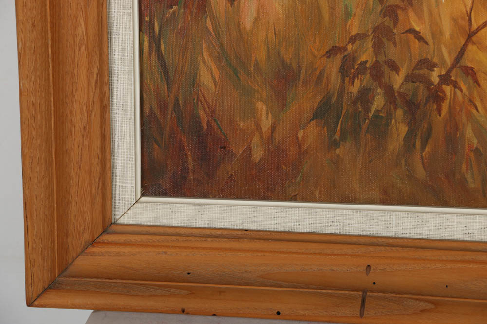 Griffith Foxley Oil Painting on Canvas Hunting Scene