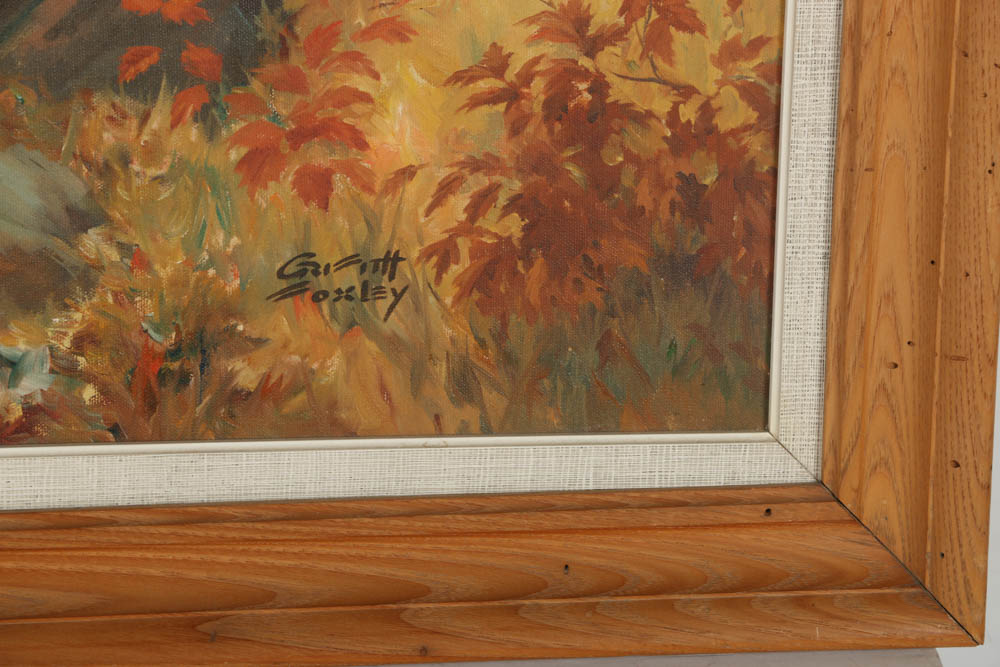 Griffith Foxley Oil Painting on Canvas Hunting Scene