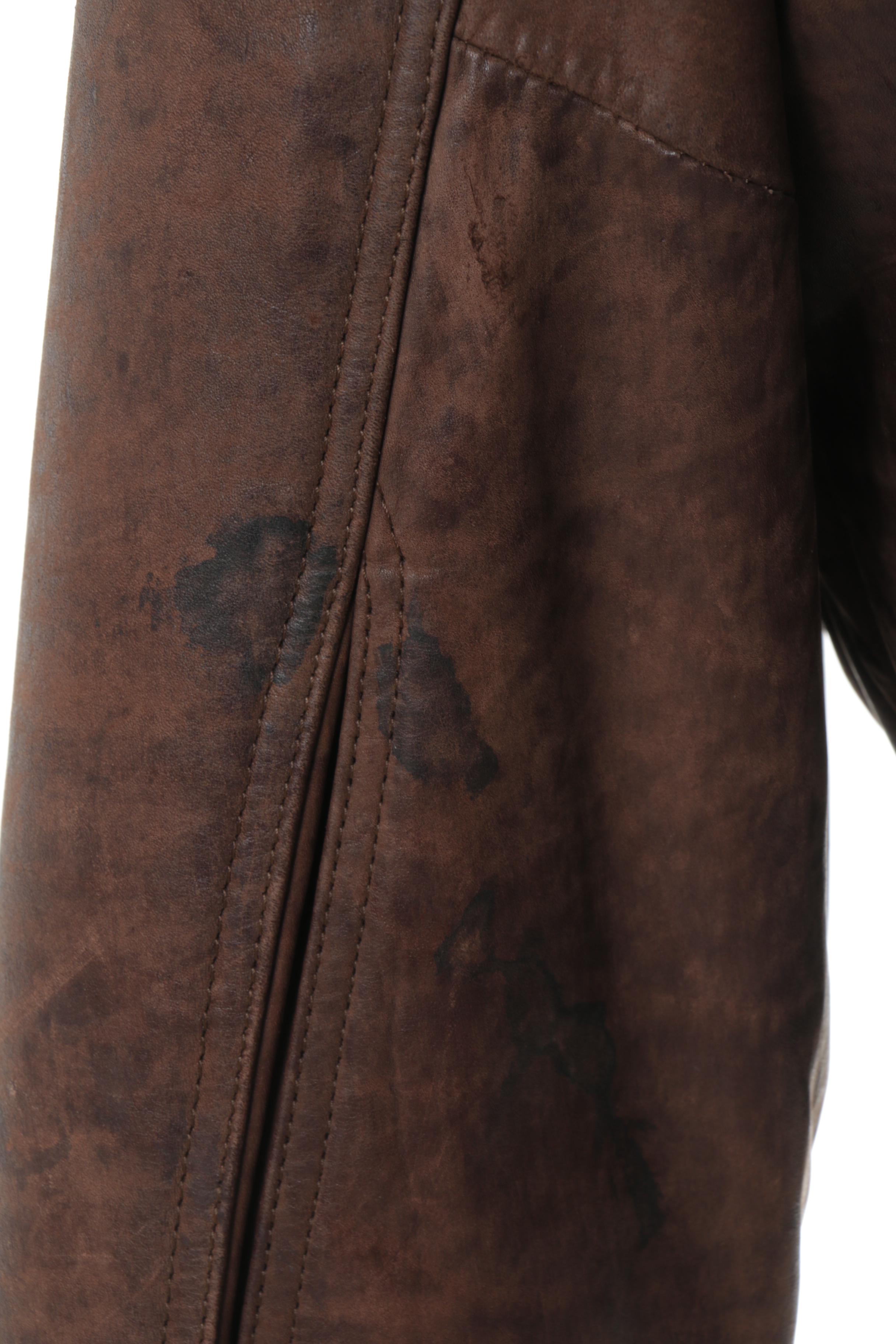 Men's Mirage Brown Leather Bomber Jacket
