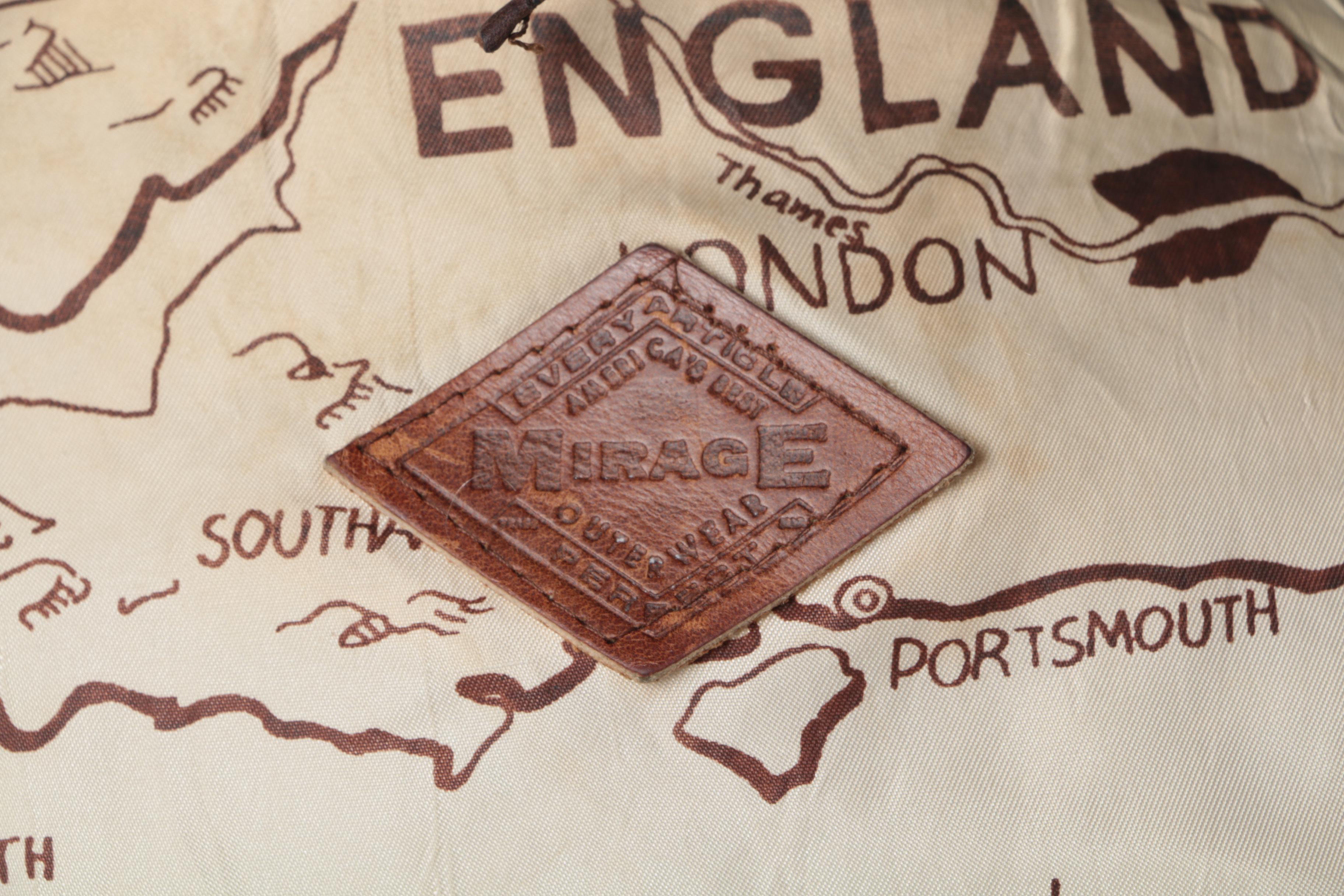 Men's Mirage Brown Leather Bomber Jacket