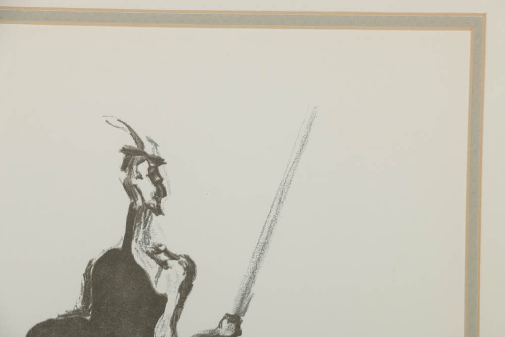 Offset Lithograph on Paper after Honoré Daumier's "Don Quixote and Sancho Panza"