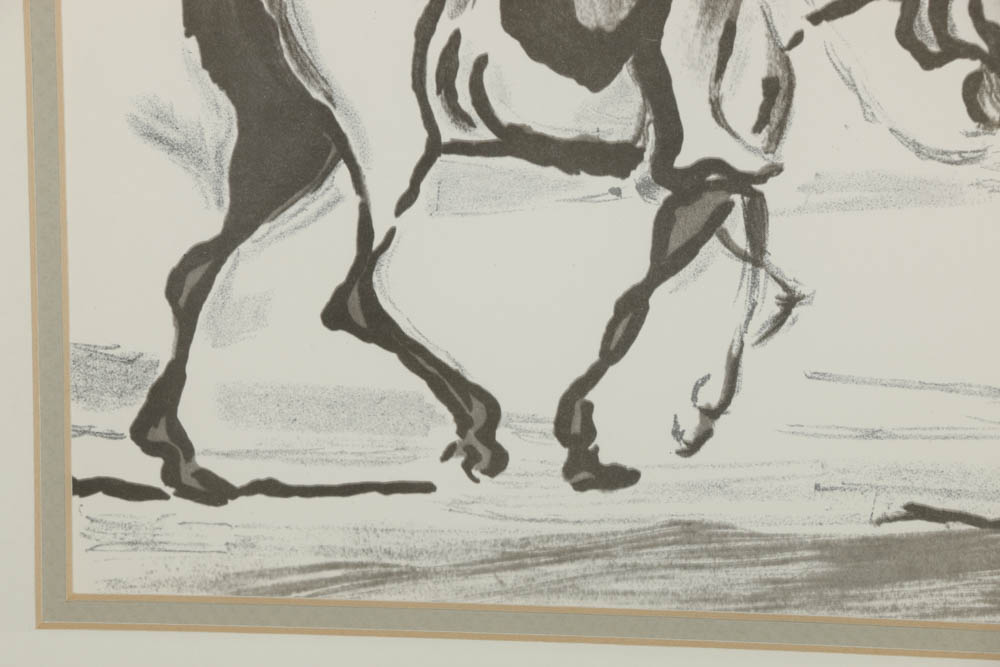 Offset Lithograph on Paper after Honoré Daumier's "Don Quixote and Sancho Panza"