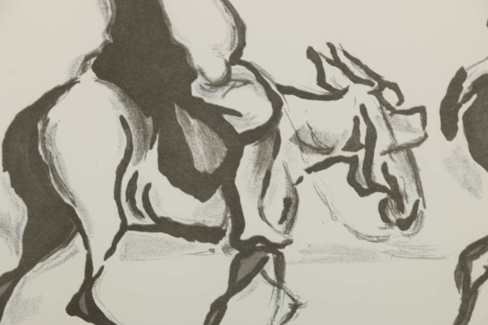 Offset Lithograph on Paper after Honoré Daumier's "Don Quixote and Sancho Panza"