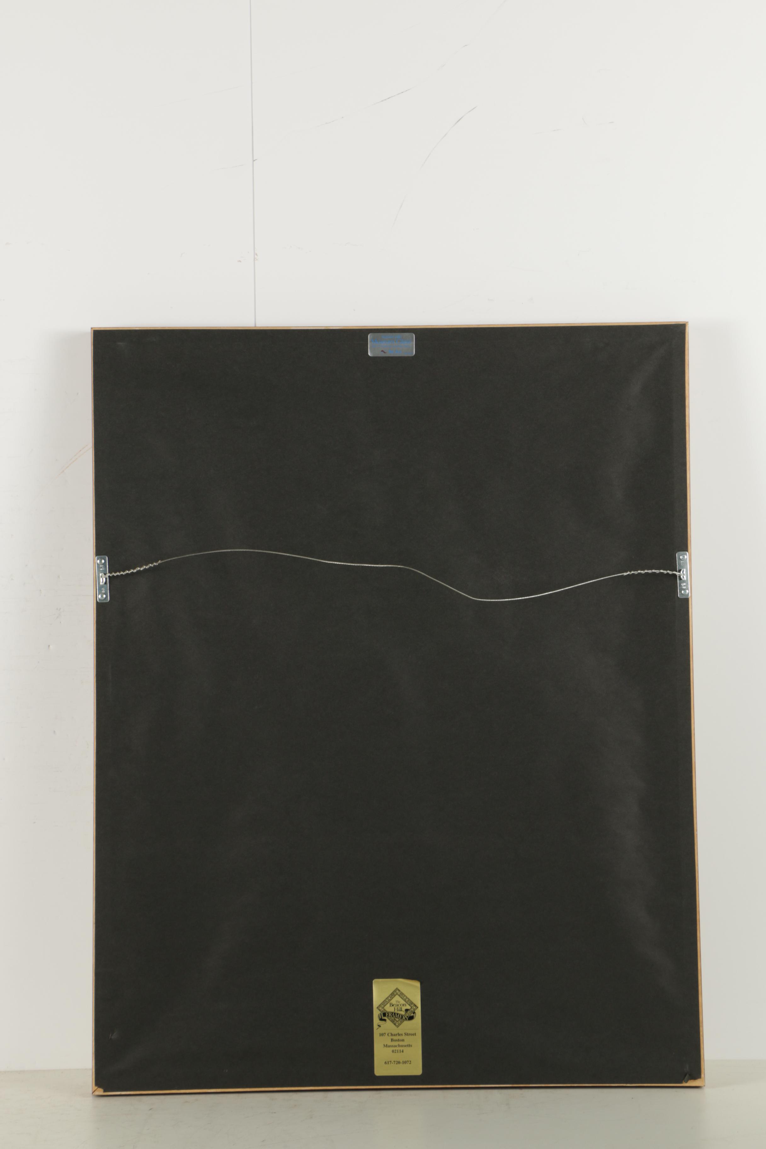 M.B. Rich Pastel Drawing on Paper of Brownstone Row Houses