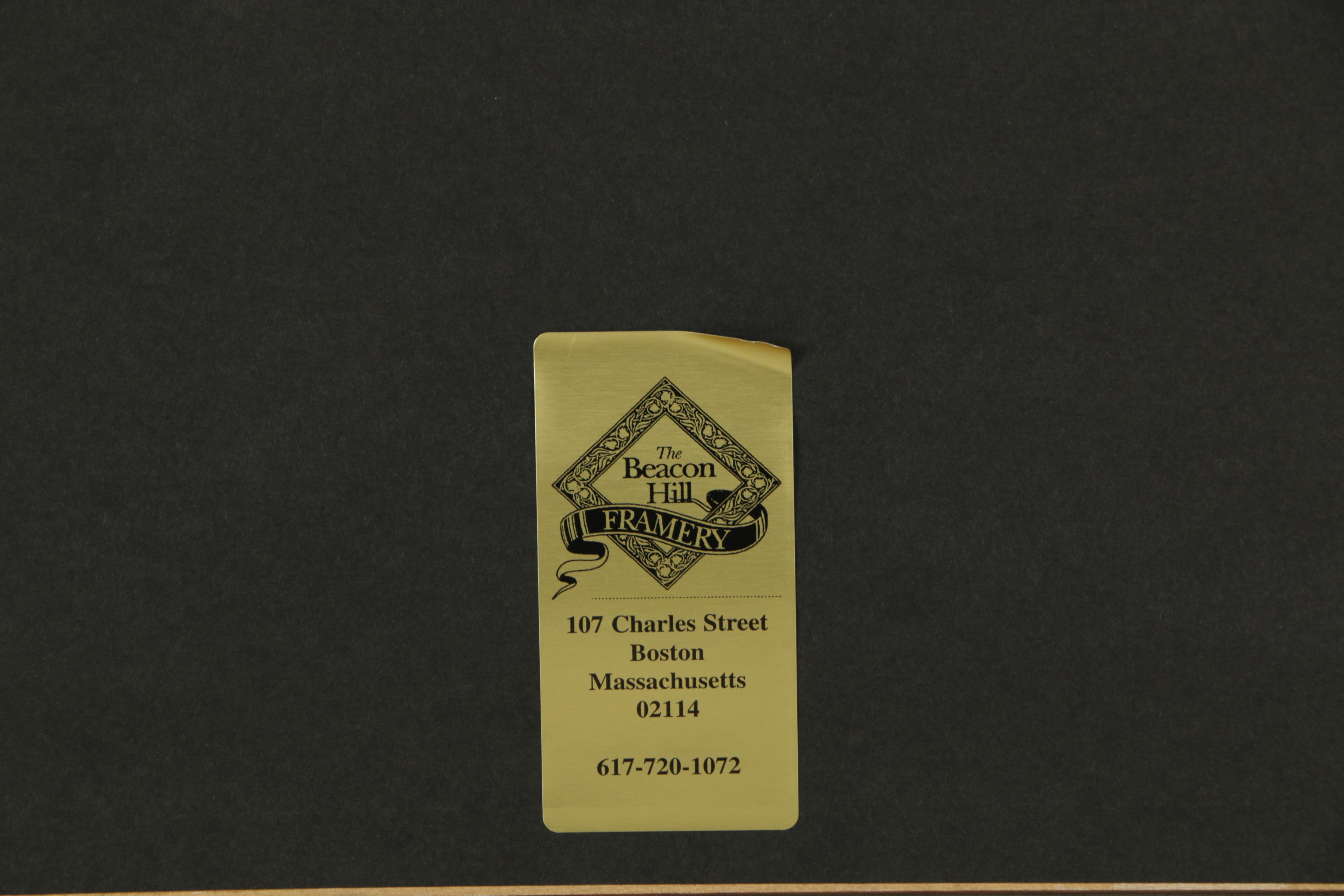 M.B. Rich Pastel Drawing on Paper of Brownstone Row Houses