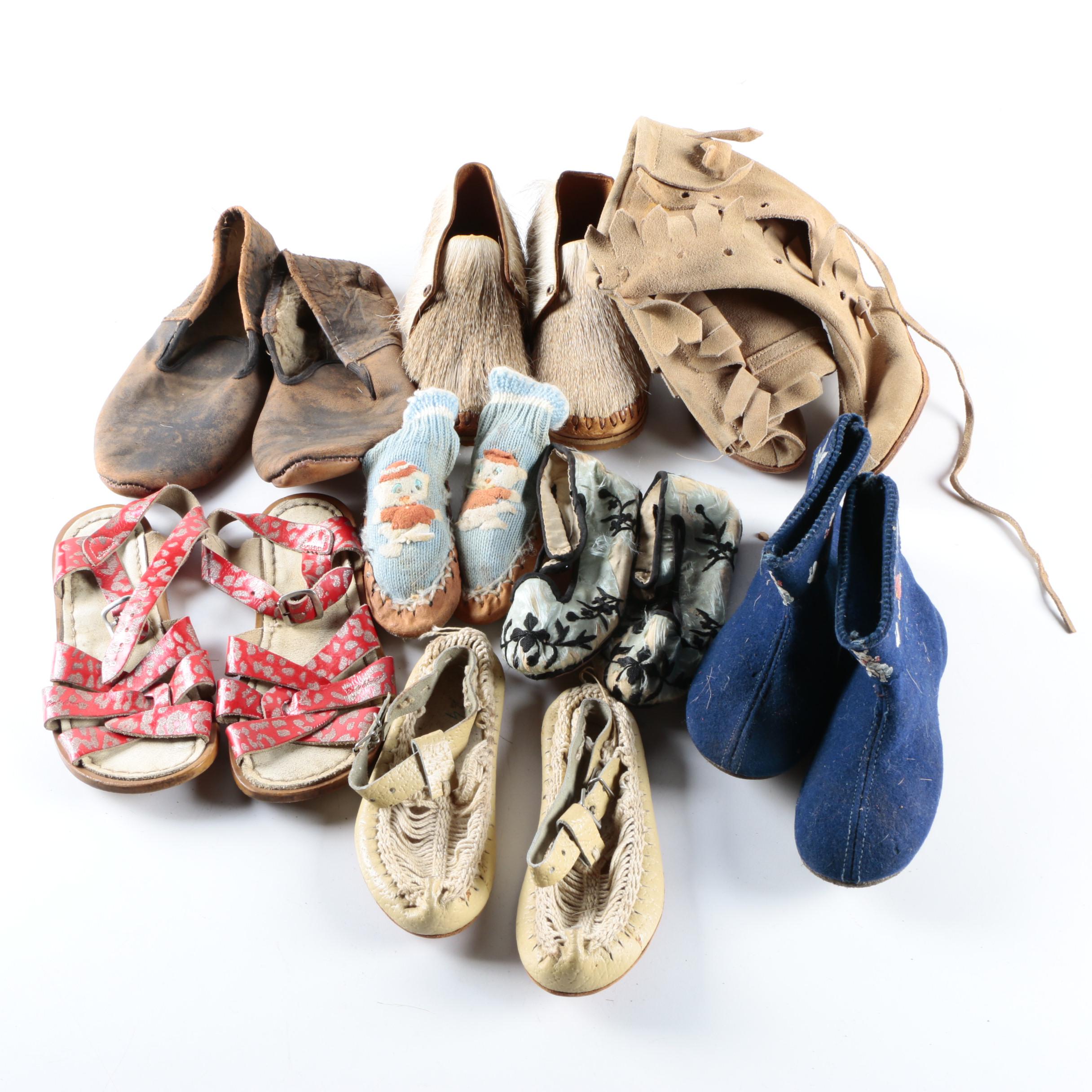 Children's Vintage Footwear Including Hoy Shoe