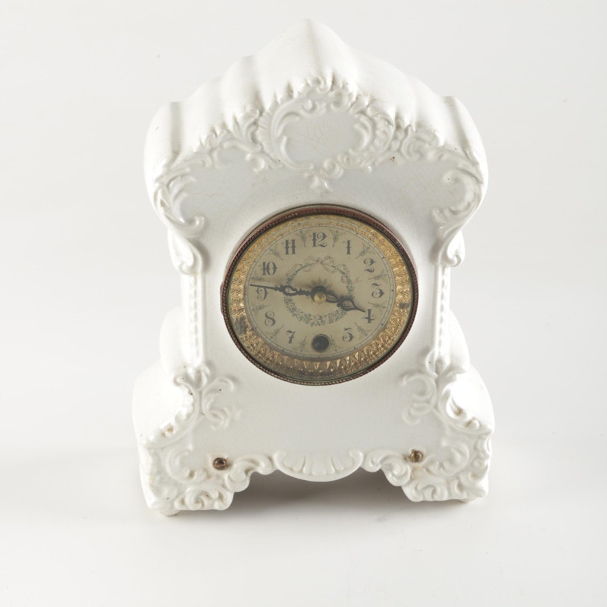 French Style Ceramic Mantel Clock
