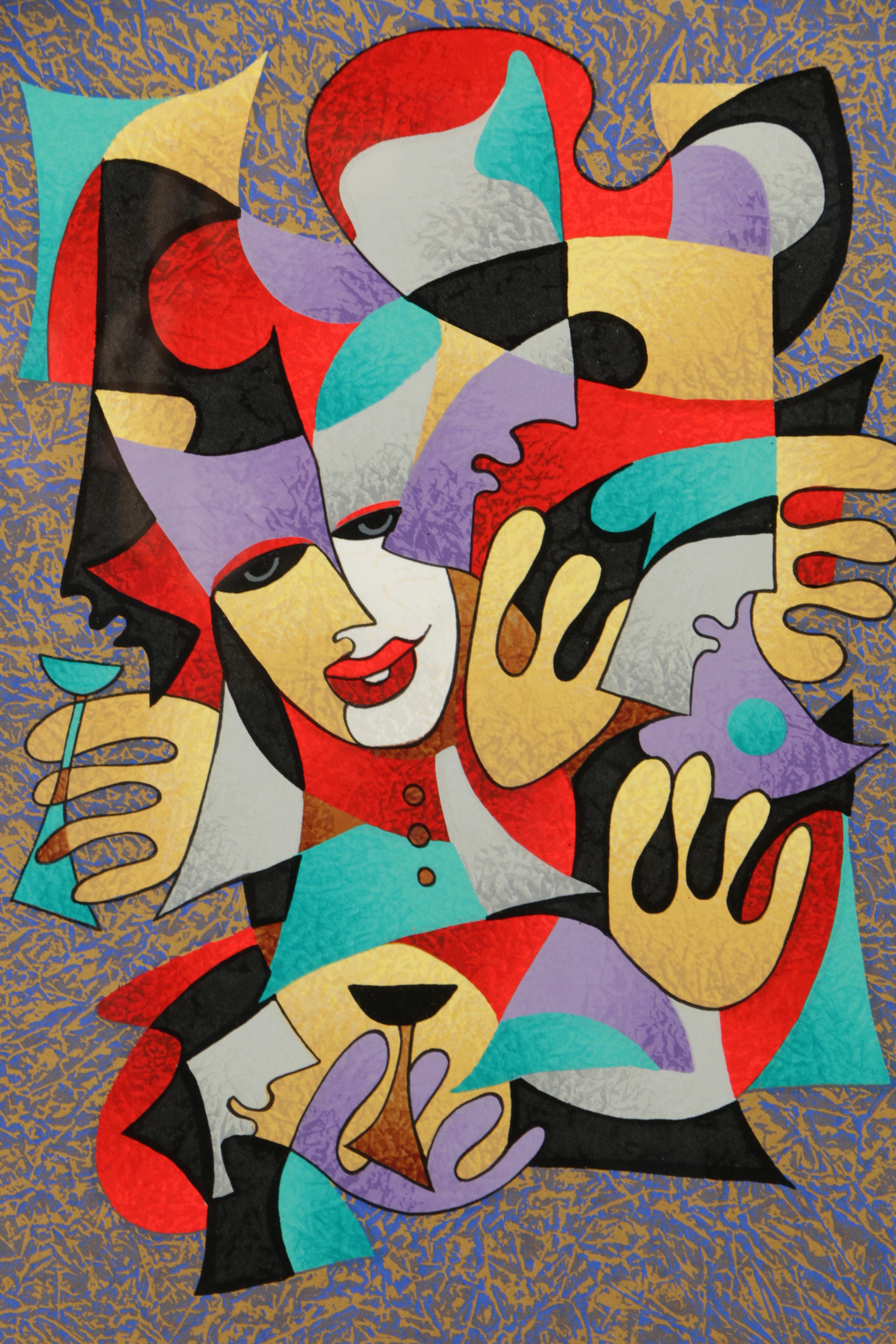 Anatole Krasnyansky Limited Edition Serigraph "Purple and Gold"