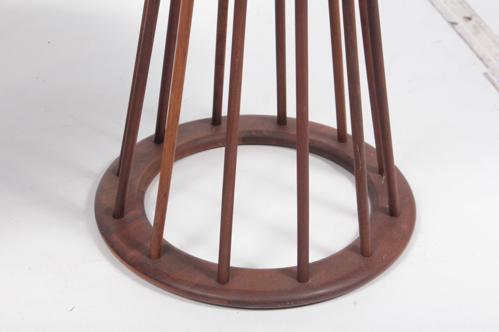 Arthur Umanoff Mid Century Modern Spindle Walnut Side Tables