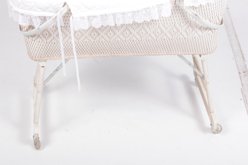 Vintage Baby Aristocrat Wicker Bassinet