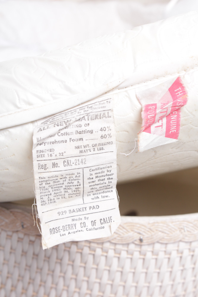 Vintage Baby Aristocrat Wicker Bassinet