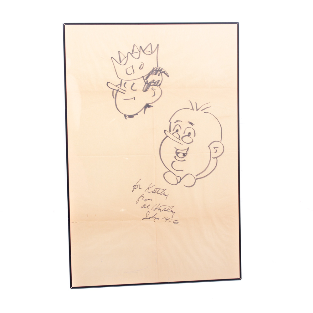 Original Al Hartley Caricature Drawing