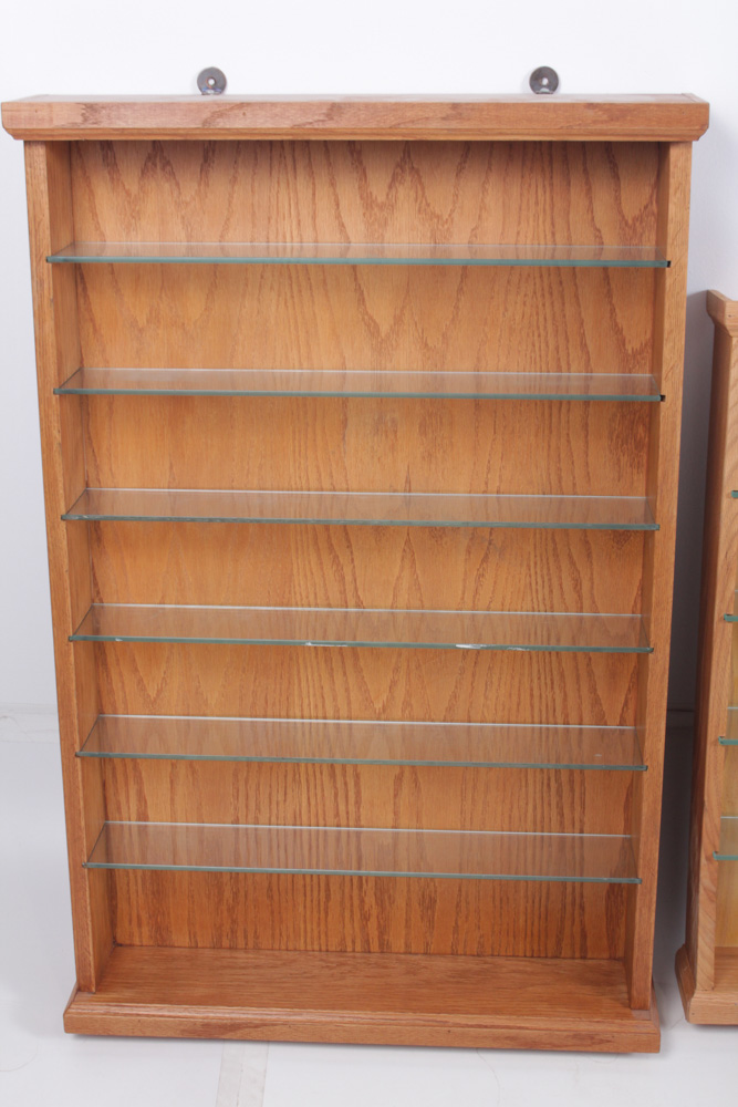 Wood & Glass Display Shelves
