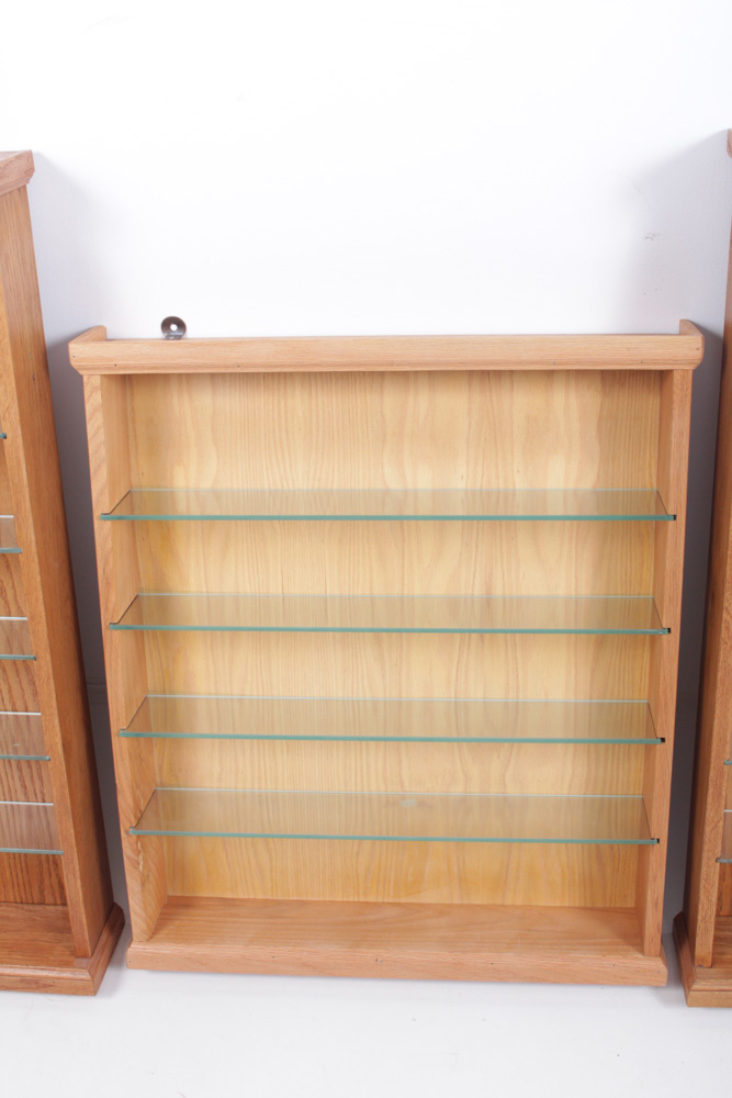 Wood & Glass Display Shelves