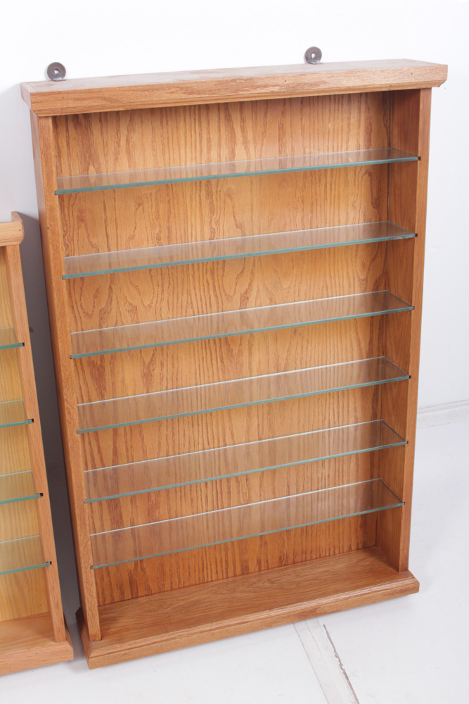 Wood & Glass Display Shelves