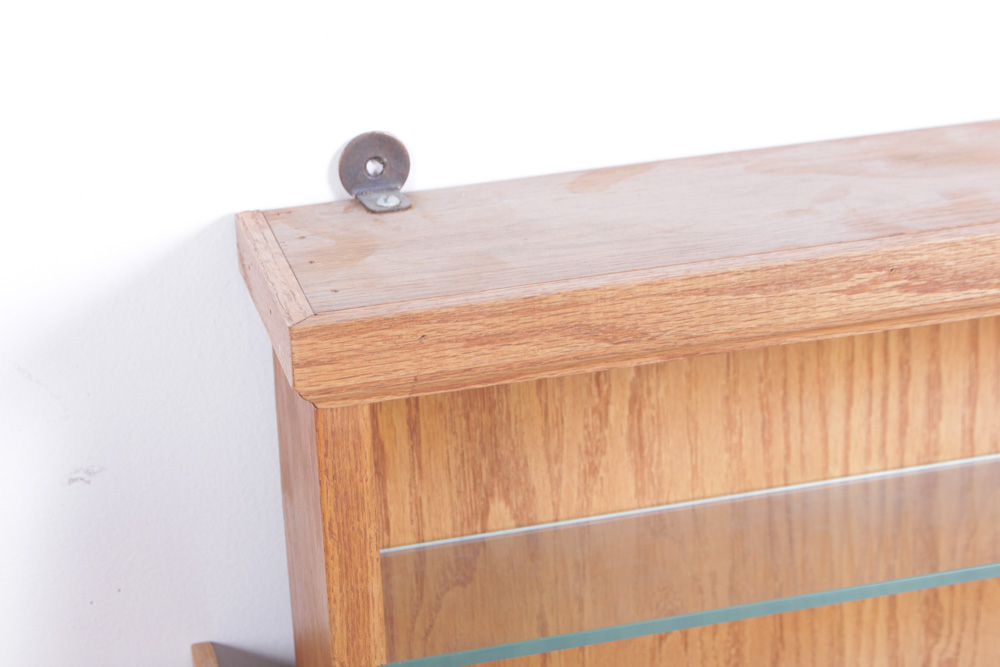 Wood & Glass Display Shelves