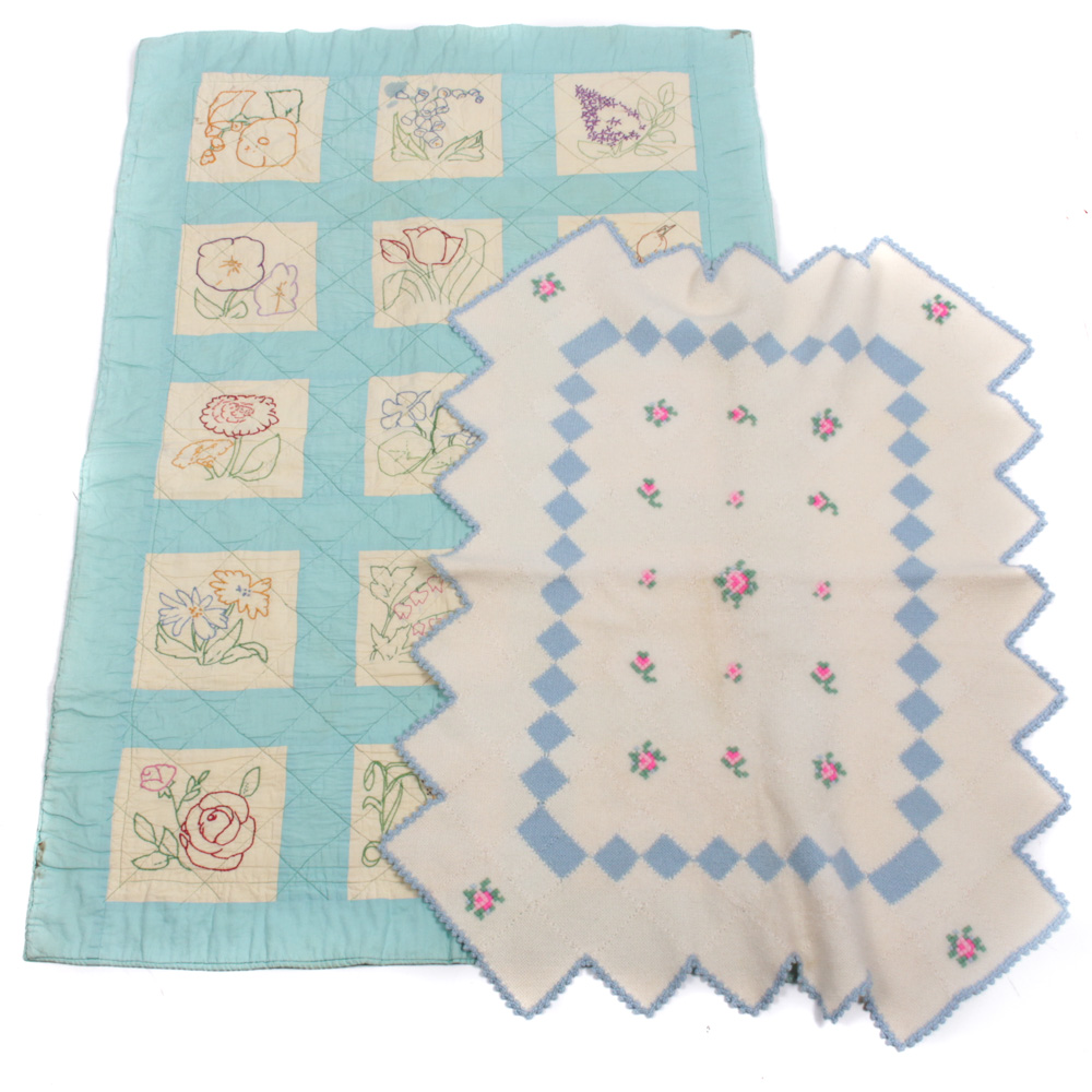 Vintage Crib Quilt & Blanket
