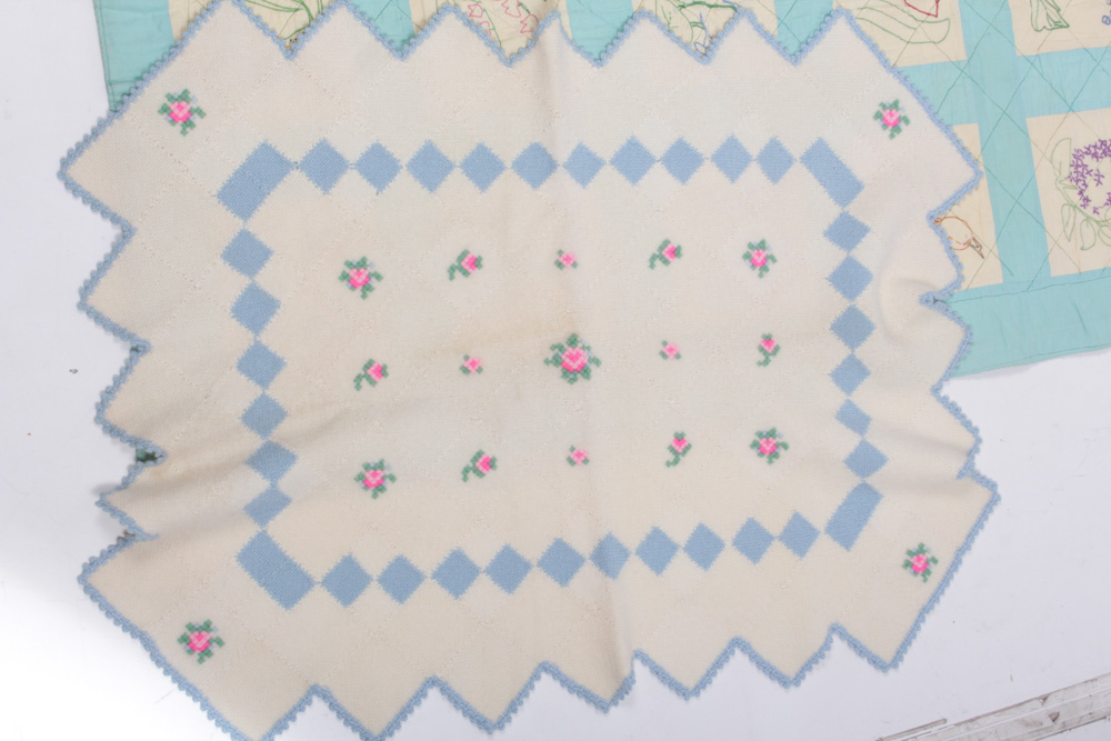 Vintage Crib Quilt & Blanket