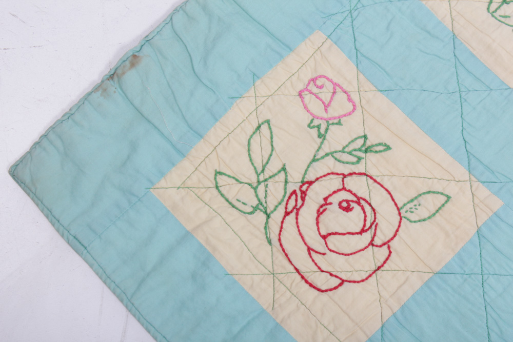 Vintage Crib Quilt & Blanket