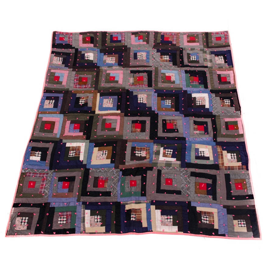 Vintage "Log Cabin" Comforter