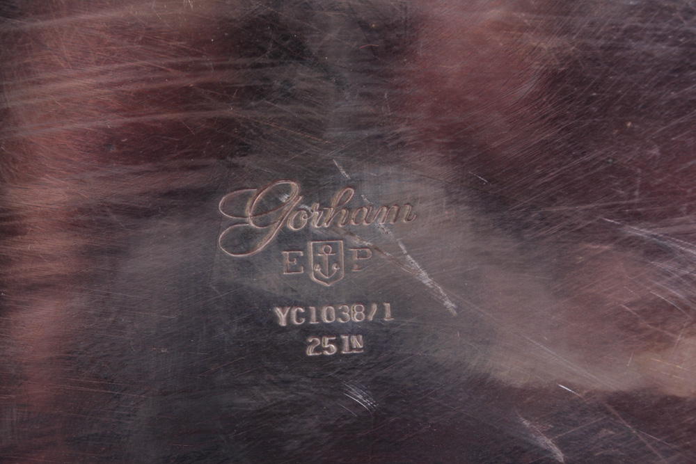 Elaborate Silver Plate Serving Trays