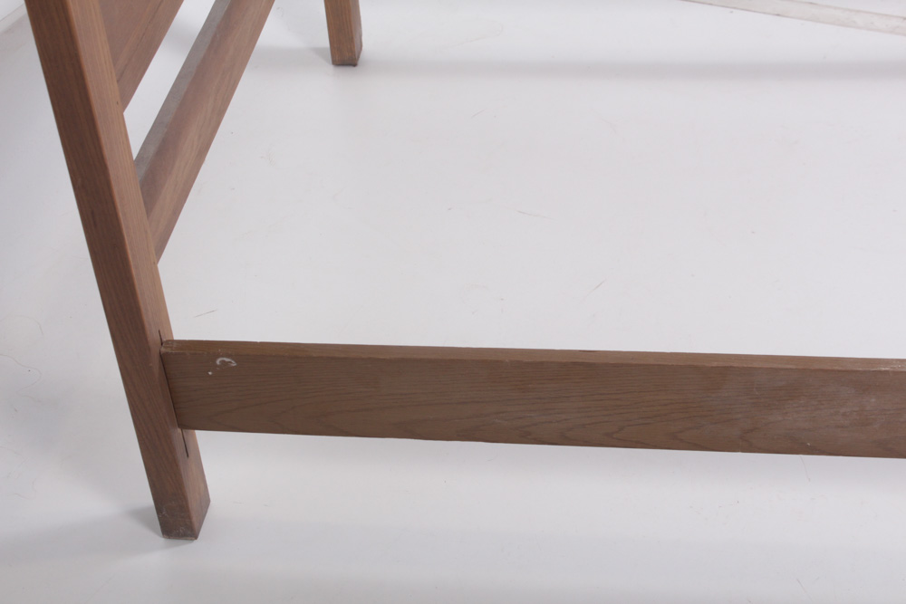 Twin Paneled Oak Bed