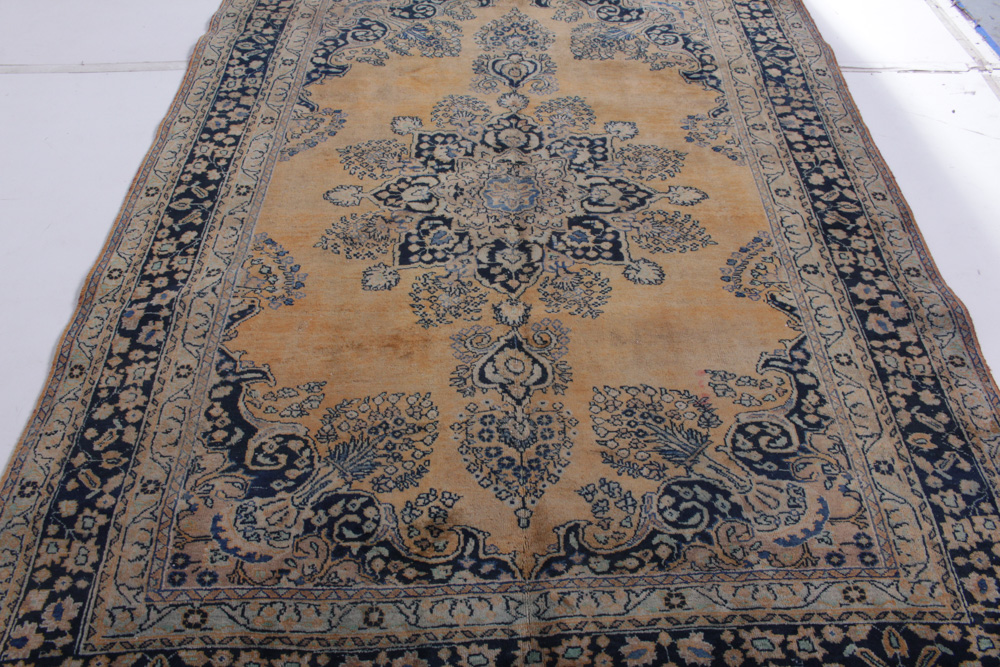 Vintage Hand-Knotted Indo-Persian Tabriz Room Size Rug