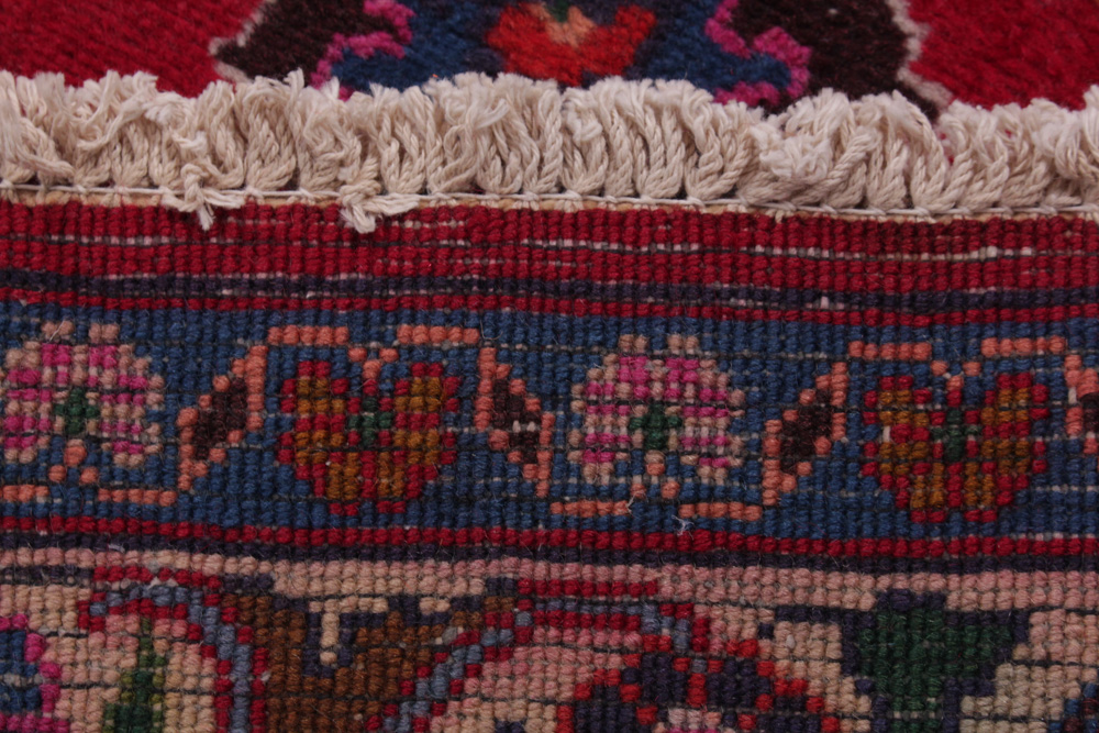 Vintage Hand-Knotted Persian Mashhad Room Size Rug