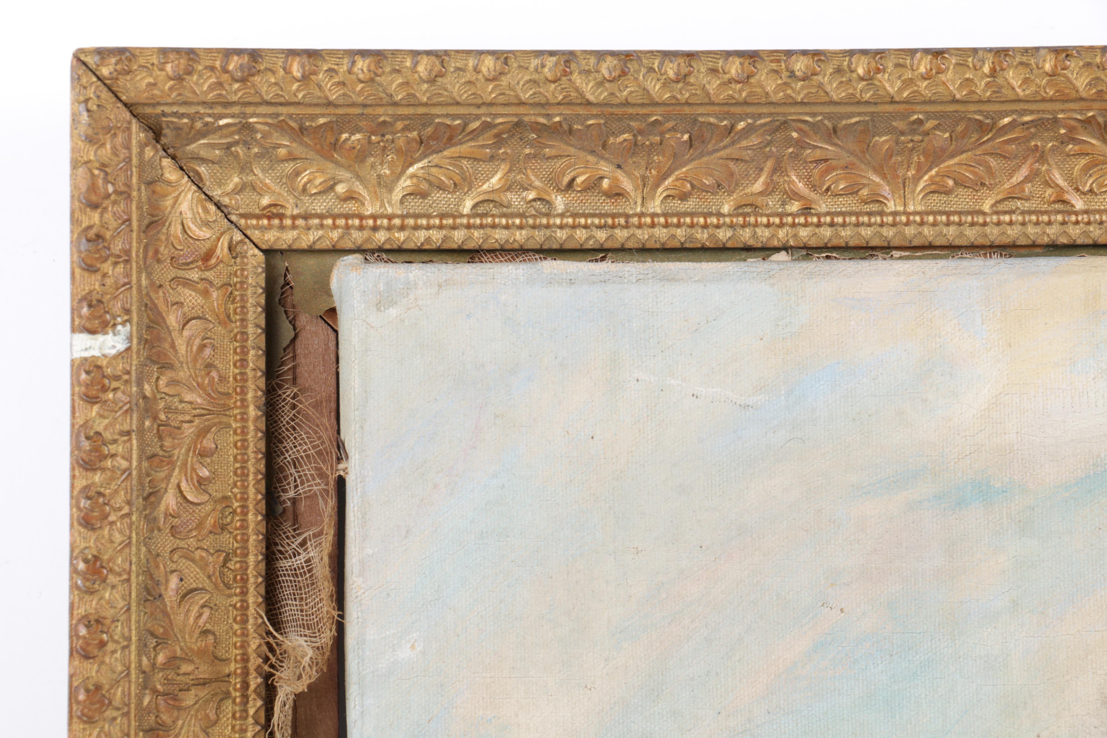 Oil Painting on Canvas of Multi-Masted Ship