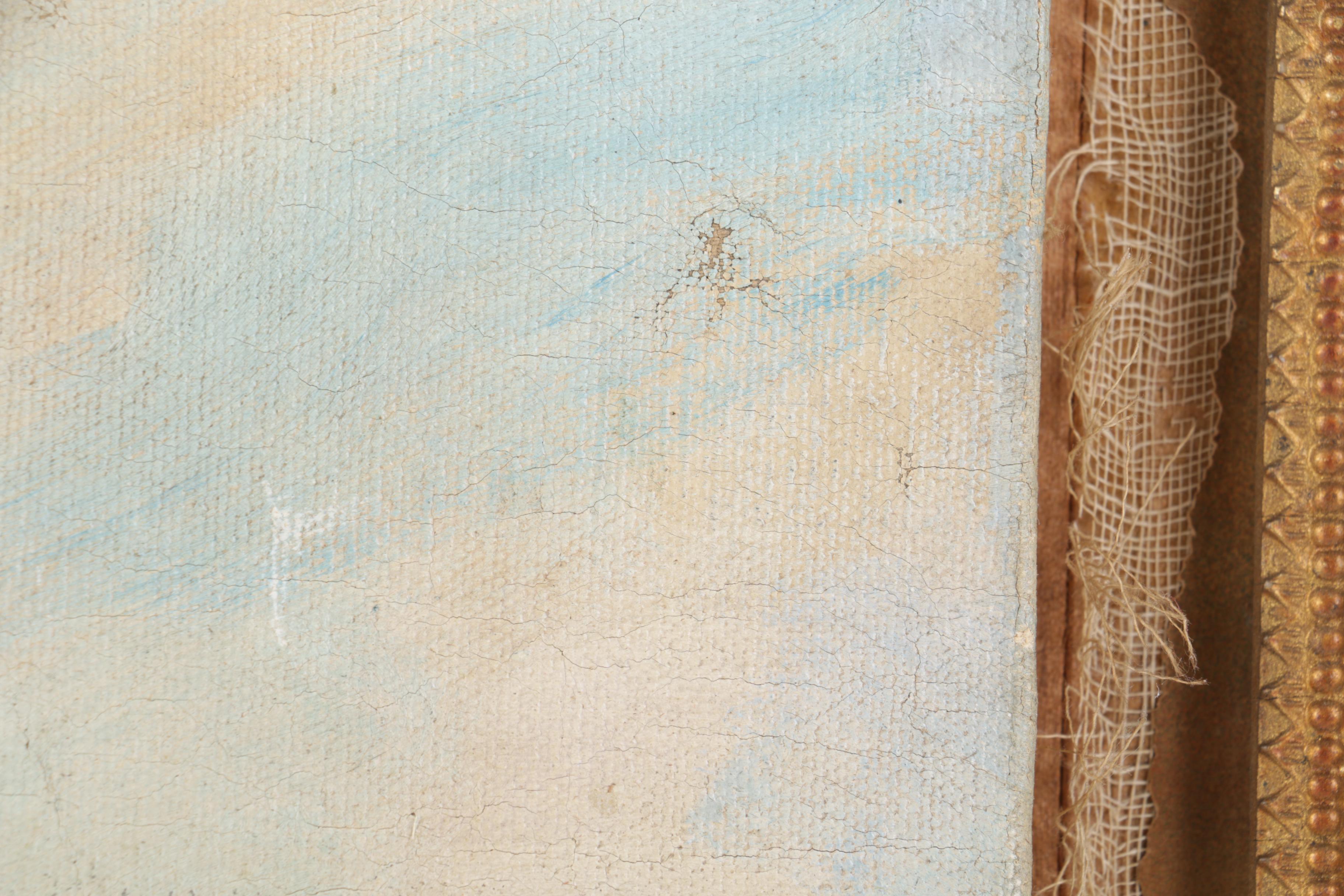 Oil Painting on Canvas of Multi-Masted Ship